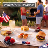 Ilyapa 50 Pack 4.5 Inch Disposable Dessert Plates, Plastic Clear Party Sets for 50 Guests, Clear Appetizer, Cake Plates 4.5", Party & Dinner