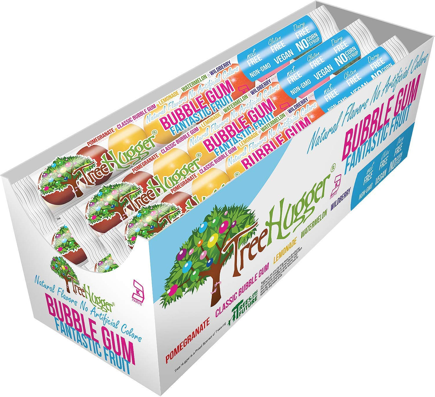 TREEHUGGER Fantastic Fruit Bubble Gum, 1.6 OZ