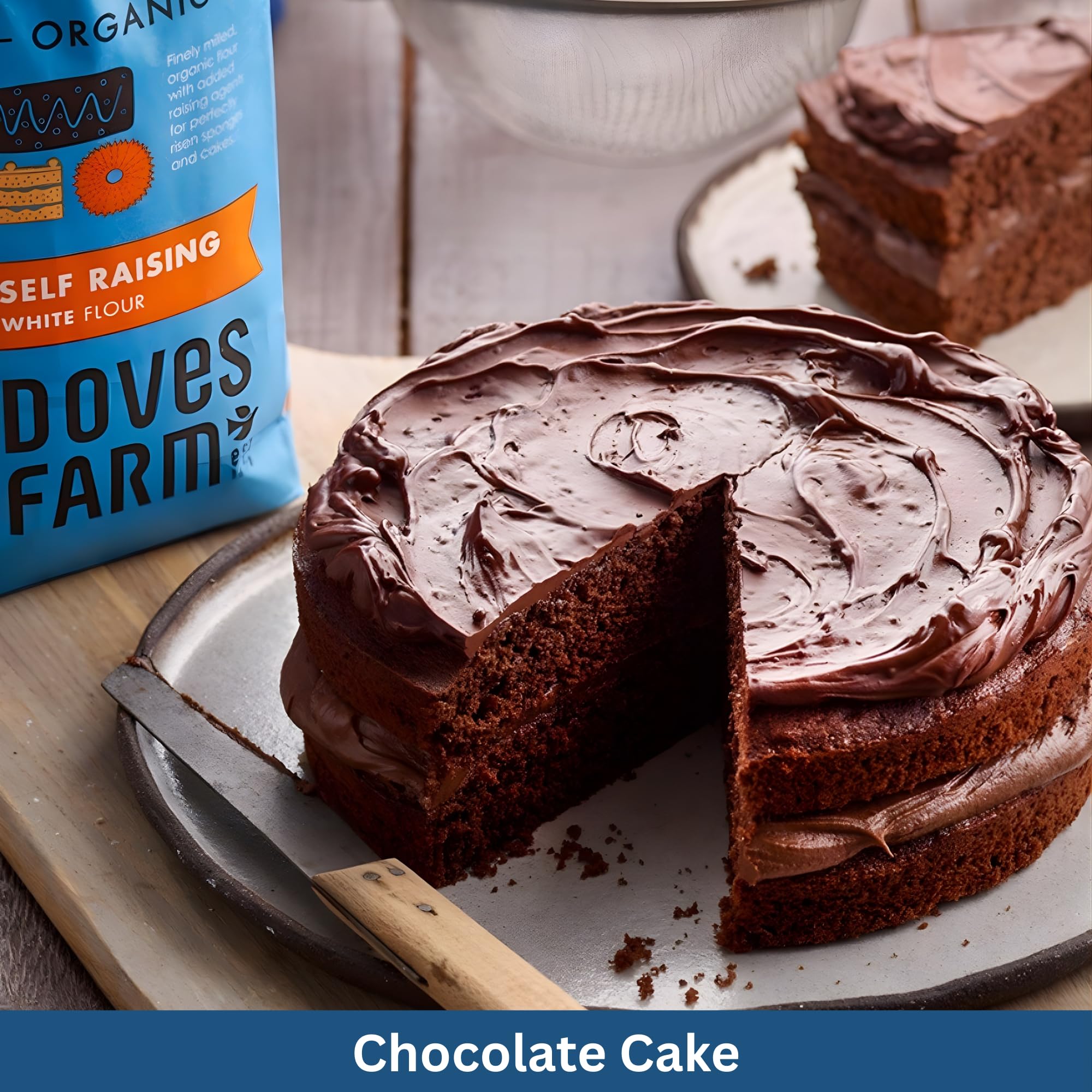 Doves Farm Organic Self Rising Flour 2.2 lb (1 kg) - Kosher & Vegan Friendly British Self Raising White Flour for Baking | Ideal for Cakes, Dessert