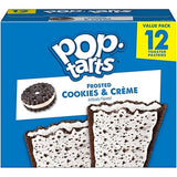Pop-Tarts Toaster Pastries, Breakfast Foods, Kids Snacks, Frosted Cookies and Creme (12 Pop-Tarts)