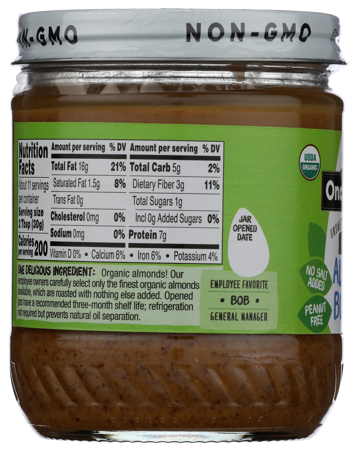 Once Again Organic Smooth Almond Butter, 12 OZ