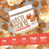 Nuts ‘N More Salted Caramel Peanut Butter Spread - High Protein, Low Carb, Low Sugar, Gluten Free, Non-GMO, All-Natural Nut Butter Snack (15oz Jar)