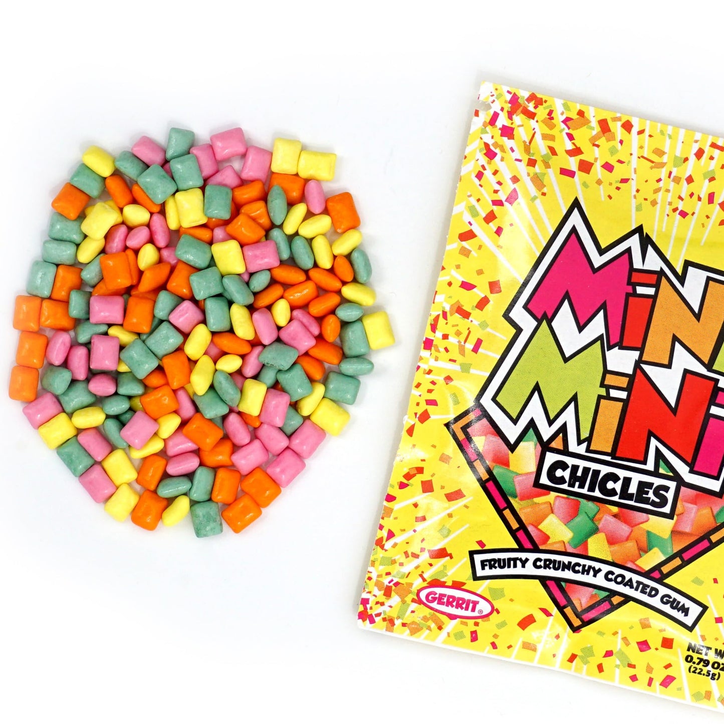 Mini Mini Chicles, Pack of 20, Fruity Crunchy Coated Gum, Mini Chiclets, Bubble Gum