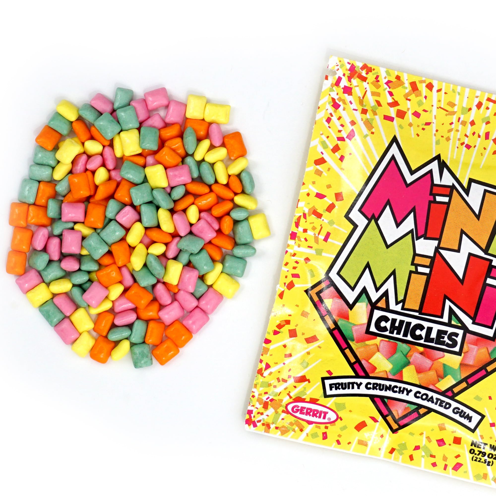 Mini Mini Chicles, Pack of 20, Fruity Crunchy Coated Gum, Mini Chiclets, Bubble Gum