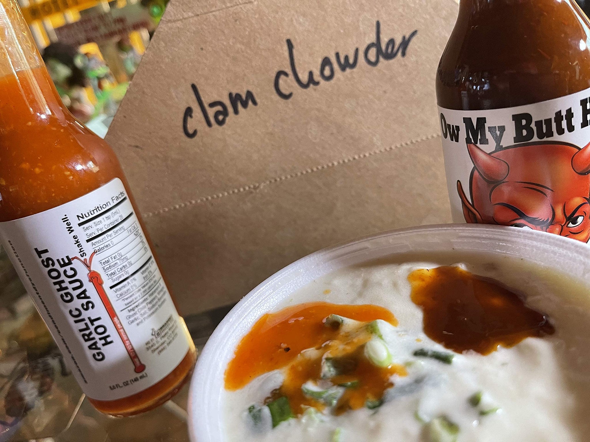 Ow My Butt Hurts Reaper Scorpion Hot Sauce 5 oz Bottle | Carolina Reaper Trinidad Scorpion Habanero Chile Peppers Vinegar Molasses Salt