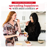 David’s Cookies Mother’s Day Mini Cookies Gift Sampler Tin - 14oz Fresh Baked Assorted Cookie Bites in Chocolate Chip, White Chocolate Chip & Red