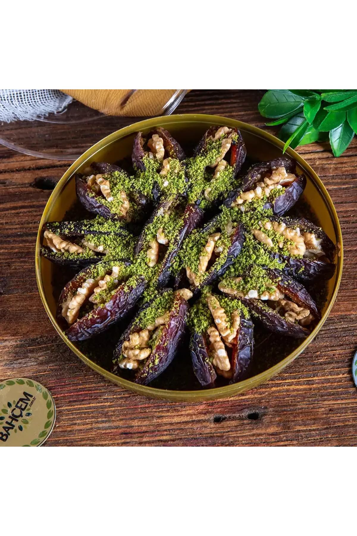 Walnut Stuffed Dates with Honey 12 oz Package, Gourmet Turkish Delight, Sweetener, Energy Snack, Dessert - One Size
