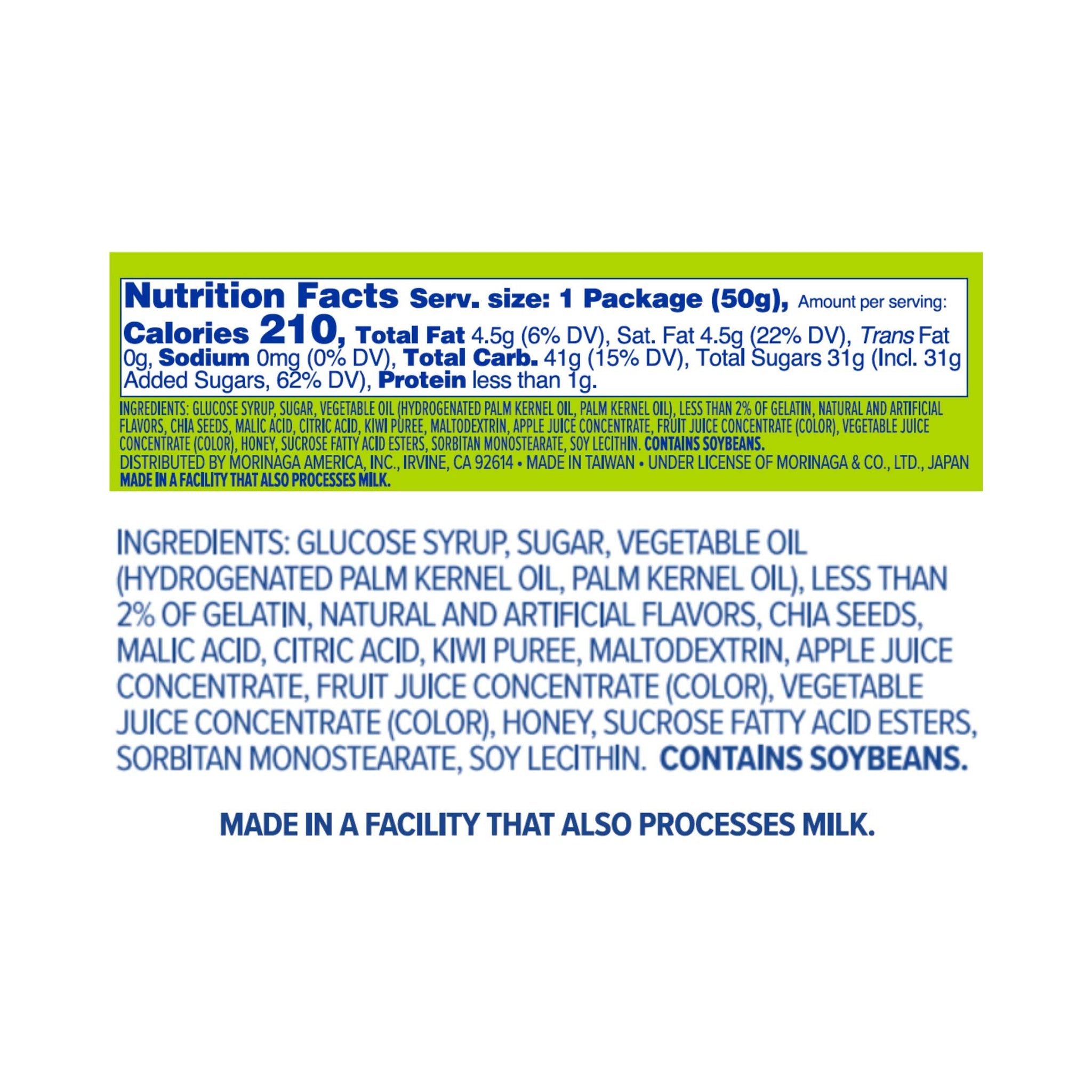 HI-CHEW Kiwi Sticks, 15-Pack, Unique Fun Soft & Chewy Taffy Candy, 1.76oz Each - Made with Immensely Juicy Fruity Flavors