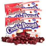 Red Velvet Bite Sized Edible Cookie Dough, Valentine's day Candy, Movie Theater Candies, Ice Cream Toppers and Candy Buffets, 3.1 Ounces (Pack of 3)