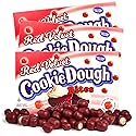 Red Velvet Bite Sized Edible Cookie Dough, Valentine's day Candy, Movie Theater Candies, Ice Cream Toppers and Candy Buffets, 3.1 Ounces (Pack of 3)