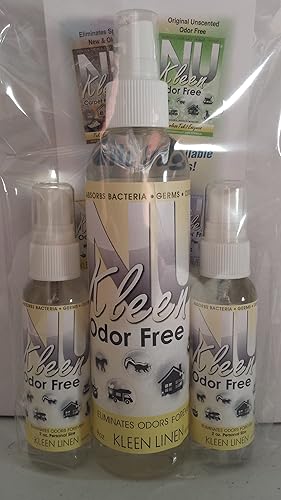 NuKleen Odor Free - Kleen Linen - 9 oz, (2) 2oz.