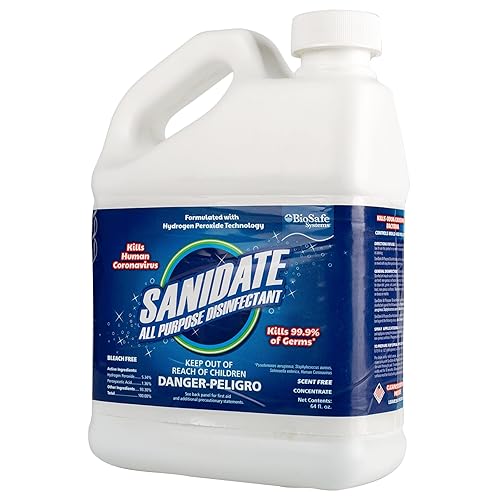 Powerbuilt SaniDate Disinfectant Solution (64Oz) kills 99.9% of viruses, bacteria and germs works with Saniflow Sprayer - 647731