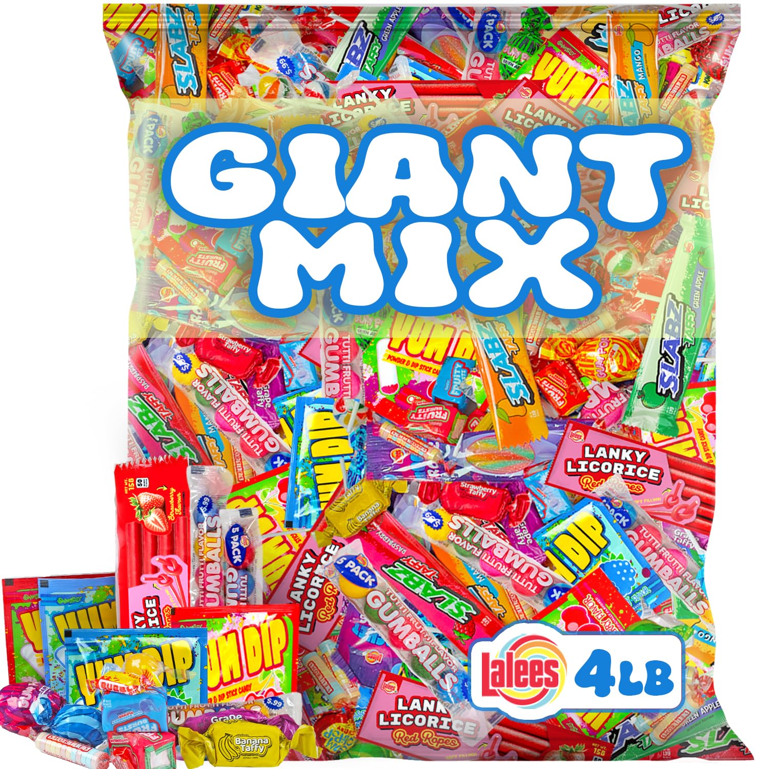 Bulk Candy Assortment - 4 Pounds - Candy Variety Pack - Assorted Candies for Birthday Parties, Schools, Camps