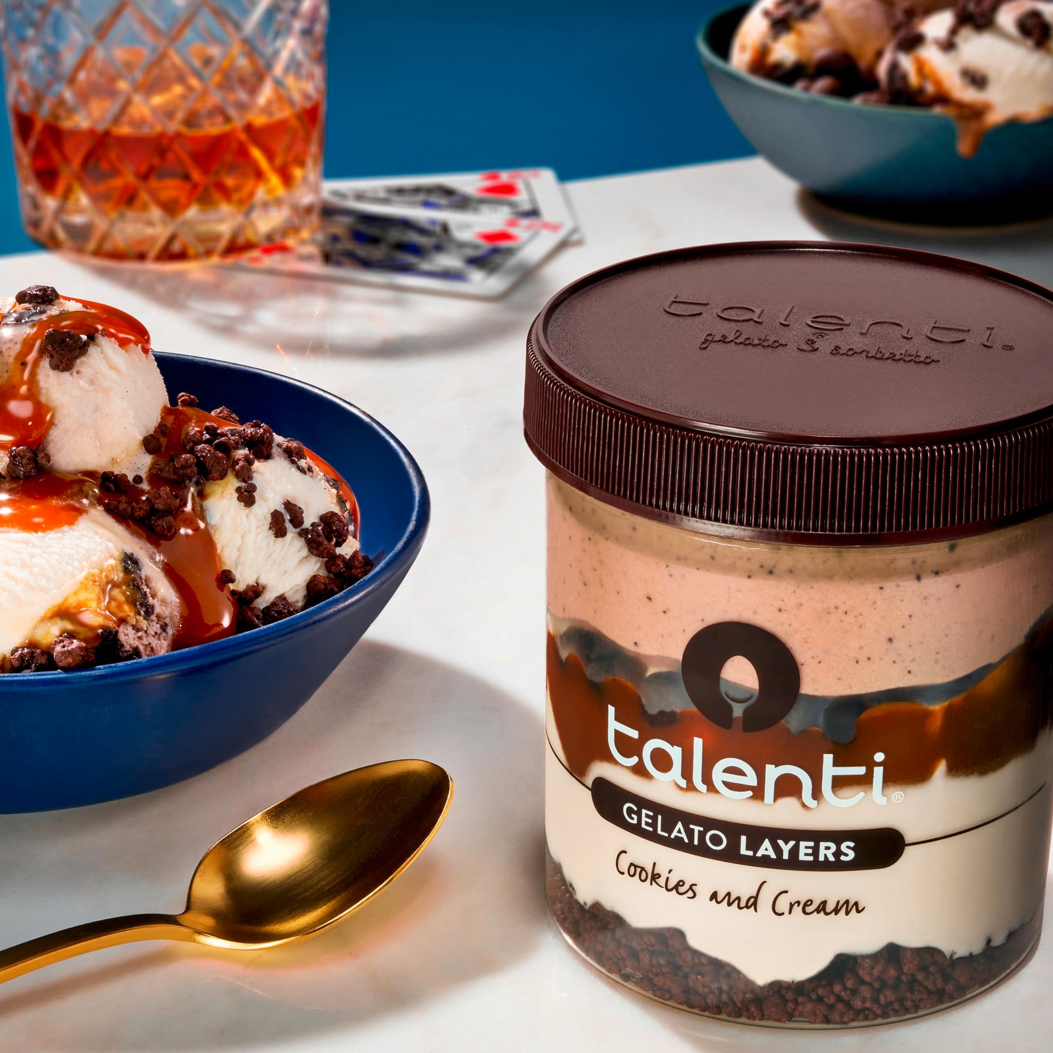 Talenti Gelato Layers For a Delicious Frozen Dessert Cookies and Cream 5 Layers in Every Jar 10.7 oz