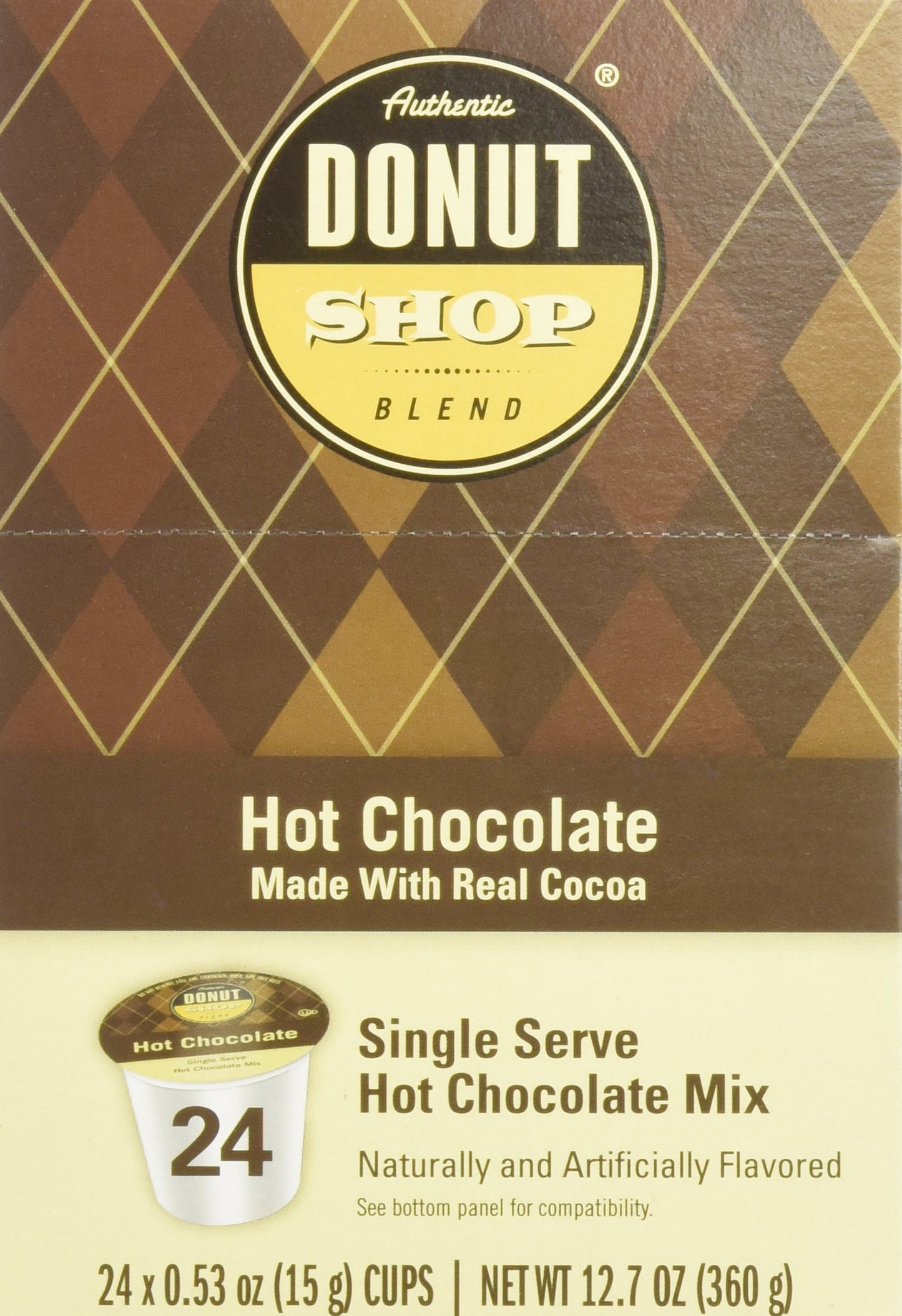Donut Shop Blend Indulgent Beverages Hot Chocolate, 24 Count