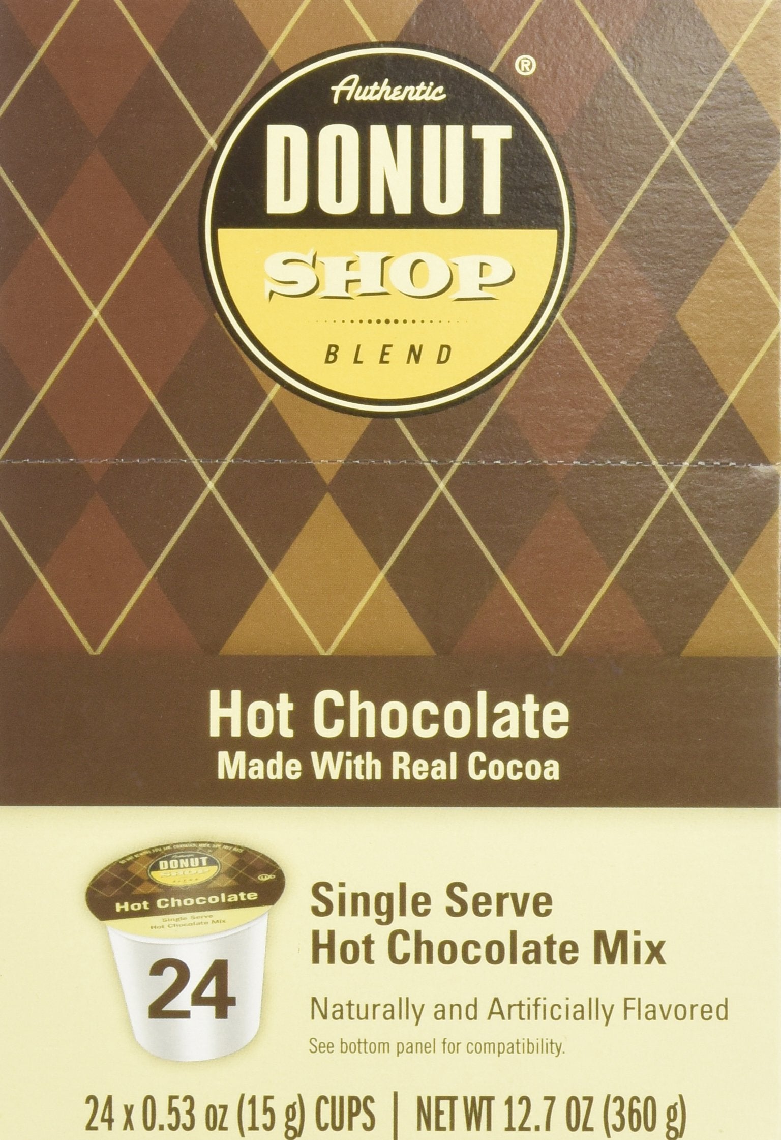 Donut Shop Blend Indulgent Beverages Hot Chocolate, 24 Count