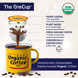Organic Coffee Co. OneCUP French Roast 12 Ct Dark Roast Compostable Coffee Pods, K Cup Compatible including Keurig 2.0