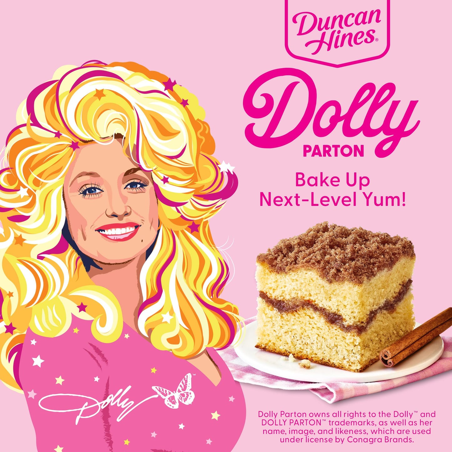 Duncan Hines Dolly Parton's Cinnamon Swirl Crumb Cake & Muffin Mix, 20 oz.