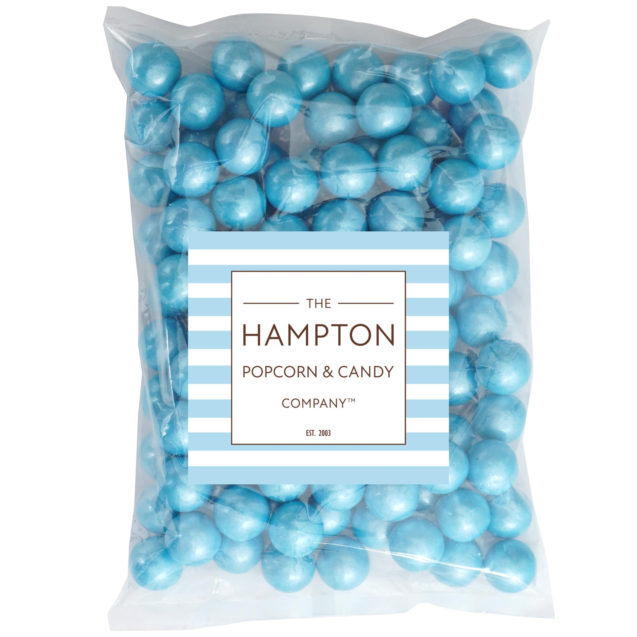 Light Blue Shimmer Gumballs 1 Inch Gumballs, 2 Pound Bulk Blue Candy (Approx. 110 Pieces), Light Blue Candy, Gumballs 1 Inch Blue Shimmer, The Hampton