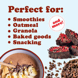 Food to Live Organic Sweet Cacao Nibs, 8 Ounces - Non-GMO, Lightly Sweetened with Coconut Sugar, Raw, Non-Irradiated, Vegan, Kosher, Bulk, Great for Snacking, Baking & Smoothies. High in Antioxidants