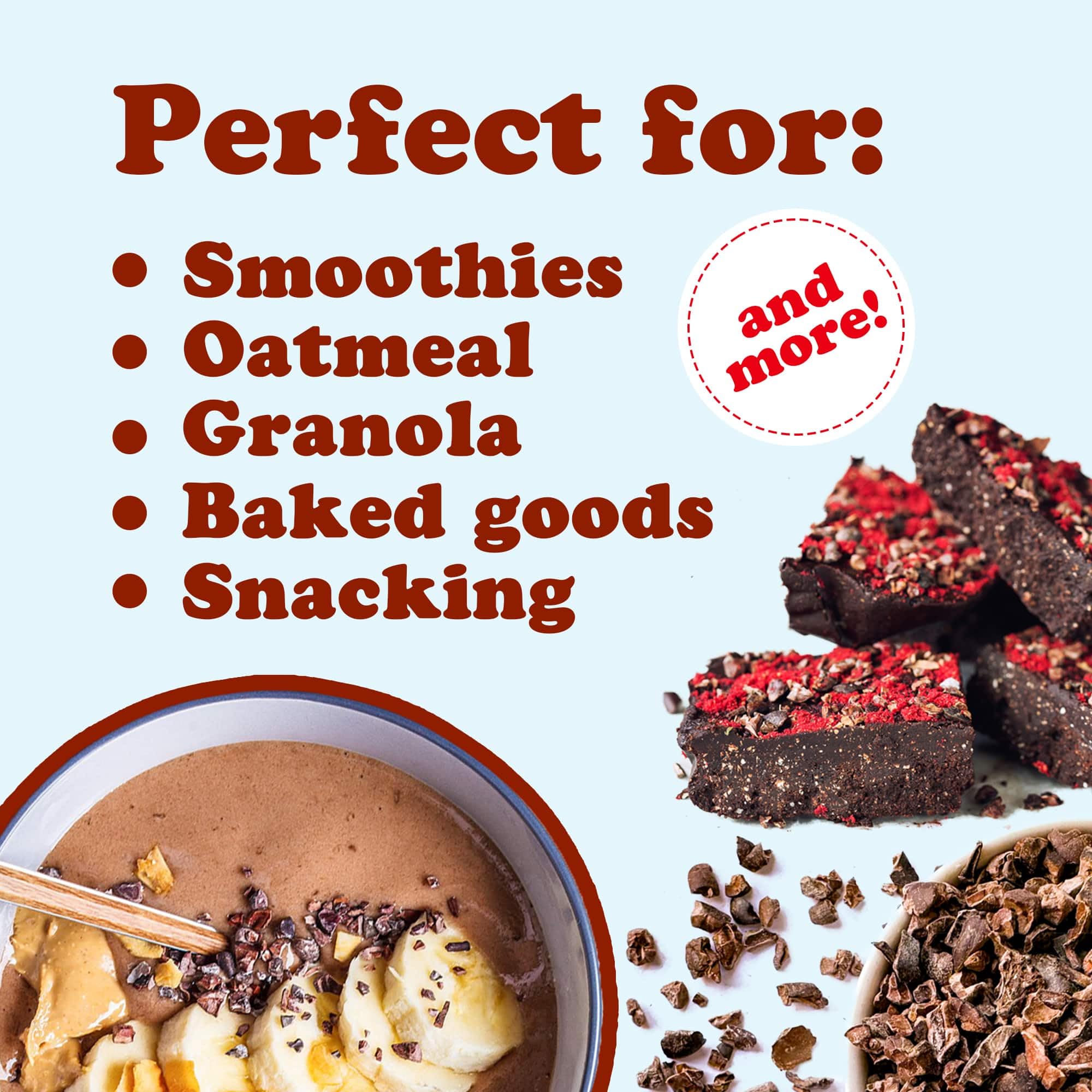 Food to Live Organic Sweet Cacao Nibs, 8 Ounces - Non-GMO, Lightly Sweetened with Coconut Sugar, Raw, Non-Irradiated, Vegan, Kosher, Bulk, Great for Snacking, Baking & Smoothies. High in Antioxidants