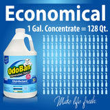 OdoBan Disinfectant Concentrate and Odor Eliminator, Made in the USA, Fresh Linen Scent, 2 Gallons