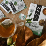 Numi Organic Tea Mate Lemon, 18 Count Box of Tea Bags (Pack of 2) Yerba Mate Green Tea Blend (Packaging May Vary)