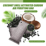 Activated Charcoal Odor Absorber, Odor Eliminator for Strong Odor,Coconut Shell Charcoal Air Purifying Bags for Home Car Closet Pet, Smoke Room