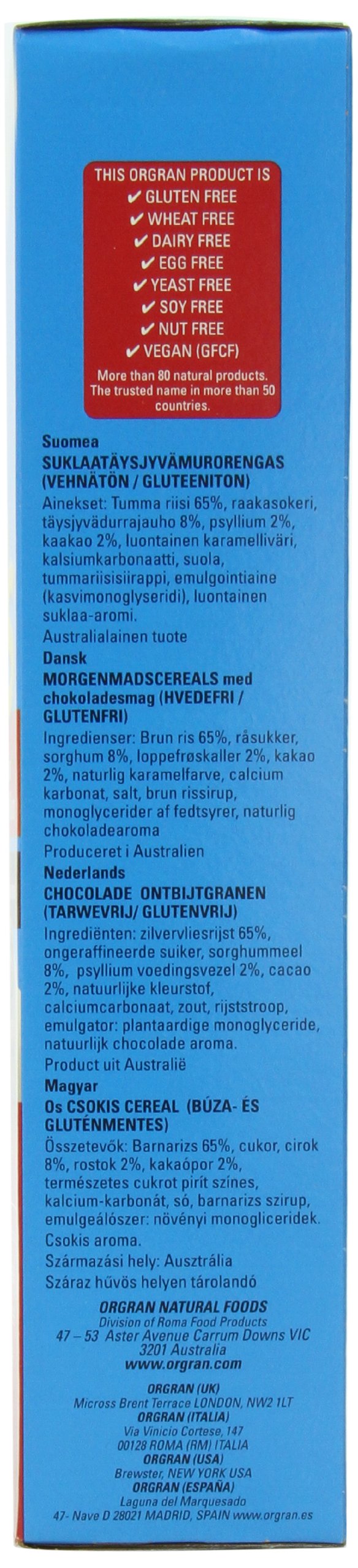 Orgran Cocoa O's Chocolate Cereal, 10.5-Ounce Boxes (Pack of 3)