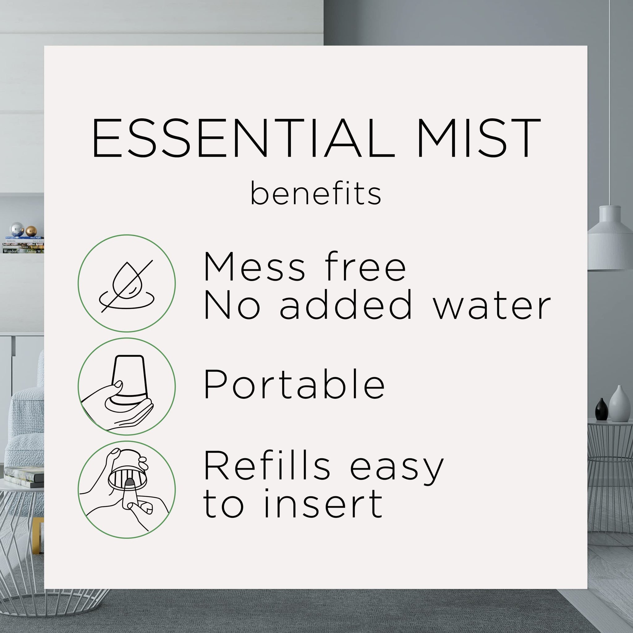 Air Wick Essential Mist Refill, 1 ct, Fresh Pine and Juniper, Essential Oils Diffuser, Air Freshener, Fall scent, Fall decor