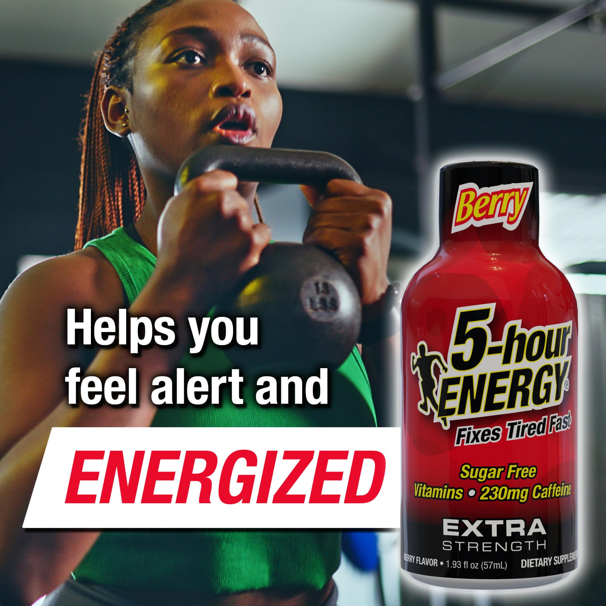 5-Hour Energy Extra-Strength Berry, 1.93 Oz, 12 Bottled Per Pack, Box Of 2 Packs