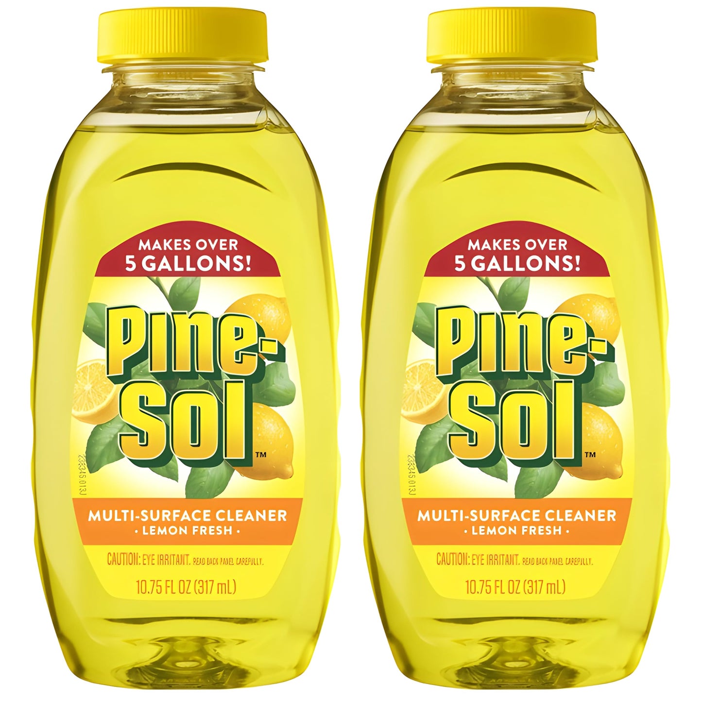 Pine-Sol Multi Surface Cleaner, 2 Pack, Concentrated Multi Purpose Cleaner and Degreaser for Kitchen and Bathroom, Makes 5 Gallons, Lemon Fresh Scent