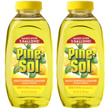 Pine-Sol Multi Surface Cleaner, 2 Pack, Concentrated Multi Purpose Cleaner and Degreaser for Kitchen and Bathroom, Makes 5 Gallons, Lemon Fresh Scent