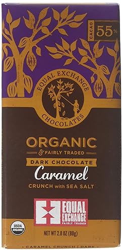 Equal Exchange Organic Caramel Crunch Dark Chocolate Bar, 2.8 Ounce -- 12 per case.