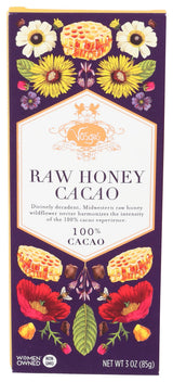 Vosges Haut Chocolat Honey Cacao Chocolate Bar, 3 OZ