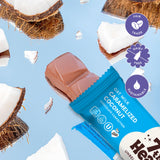 7th Heaven, Vegan Oat Milk Chocolate Snack Bars: Caramelized Coconut - (1.6 oz - 6 Pack), Healthy Chocolate, Perfect Valentines Gift For Your Loved