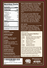 Healthworks Superfoods Cacao Nibs Organic - 16 Oz / 1 Lb - Criollo Bean - Raw Unsweetened Chocolate Substitute - Certified Organic - Keto, Vegan & Non-GMO - Antioxidant