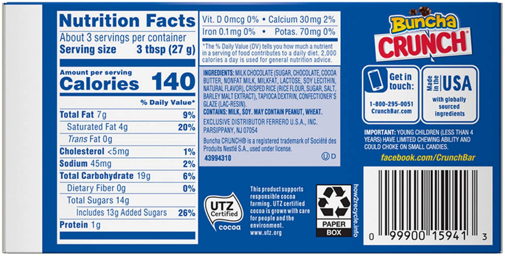 Crunch Buncha, Candy Theater Box, 3.2 oz