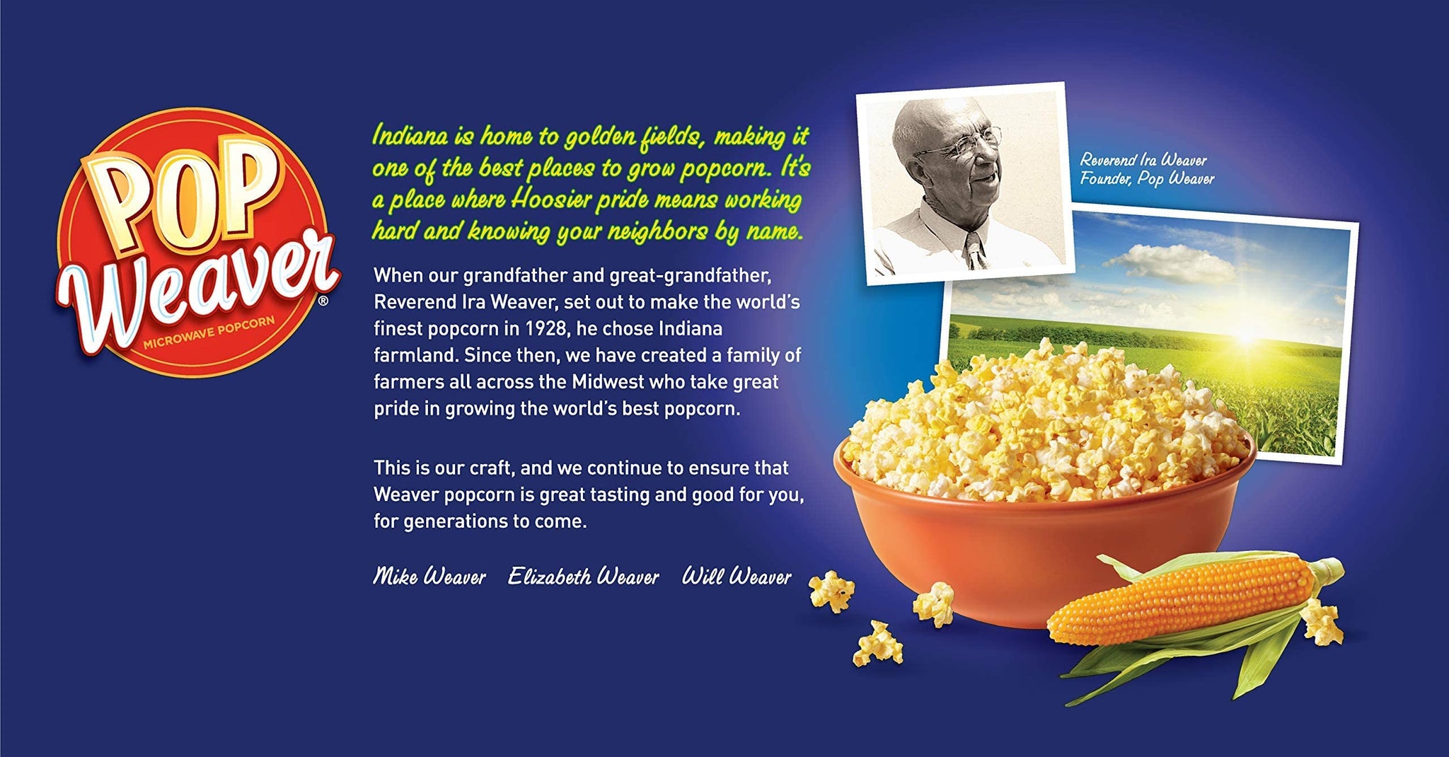 Pop Weaver Microwave Popcorn, Butter, 22 Bags per Box