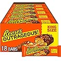 REESE'S OUTRAGEOUS! Peanut Butter, Caramel and PIECES King Size, Candy Bars, 2.95 oz (18 Count)