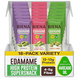 Biena Edamame Beans Snack High Protein Snacks - Healthy Office Snacks For Adults and Kids, 12g of Protein, 130 Low Calorie, Crunchy Edamame, Vegan