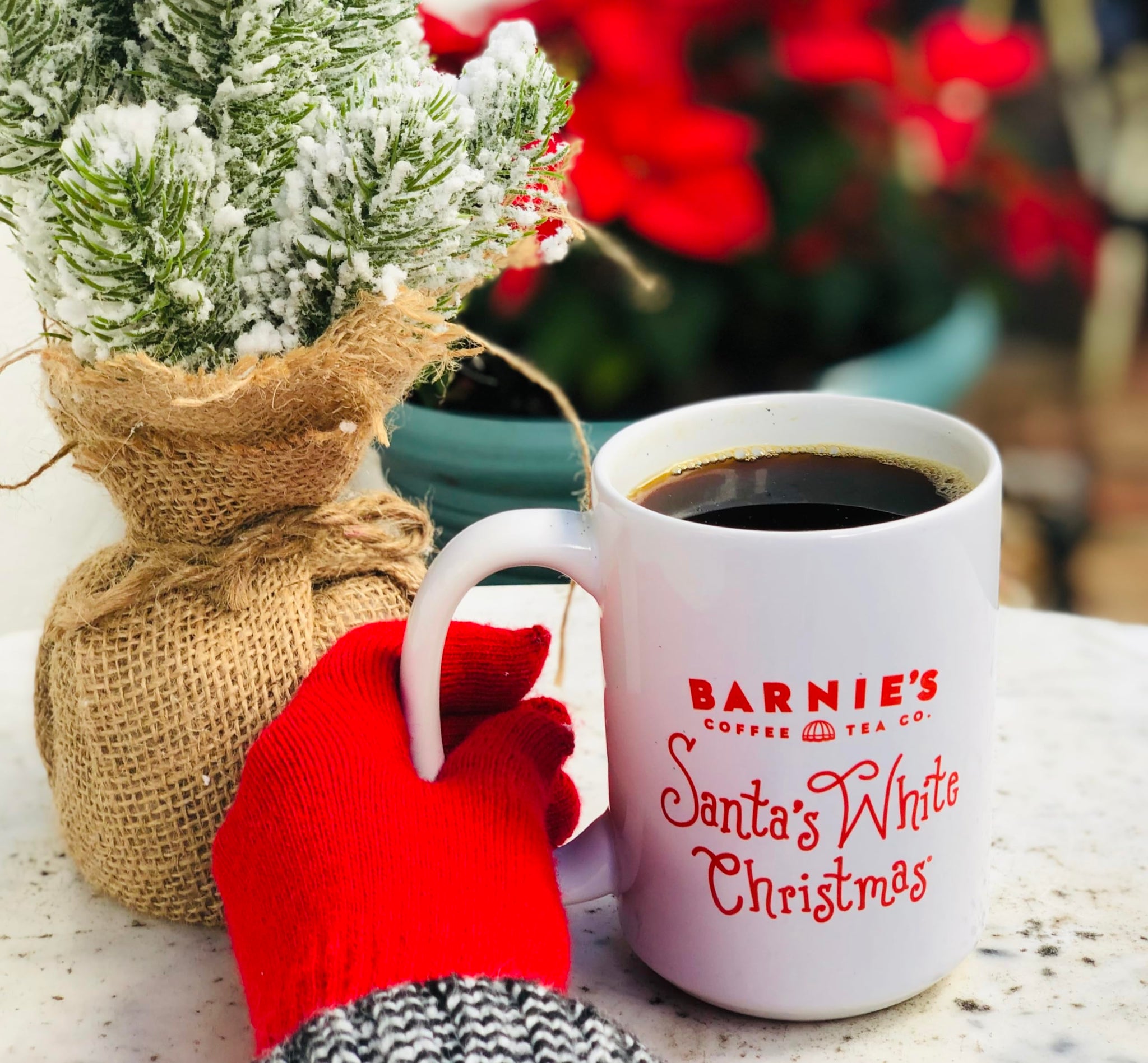 Barnie's Coffee Santa's White Christmas Single Serve Coffee Pods with Coconut, Vanilla, and Caramel Flavors, Medium Roast Arabica Coffee Beans