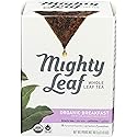 Mighty Leaf Whole Leaf Organic Breakfast Tea, 15 Tea Bags Individual Pyramid-Style Tea Sachets of Organic Caffeinated Black, Delicious Hot or Iced