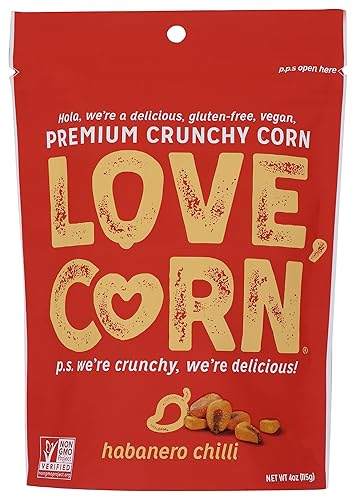Love Corn, Corn Snack Habanero Chilli, 4 Ounce