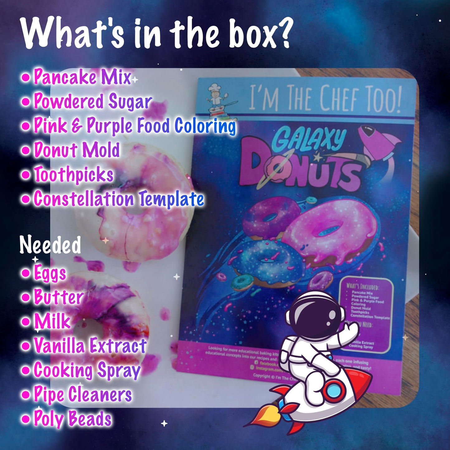 I'm The Chef Too Galaxy Donut STEM Kit - Space Baking Activity & Astronomy Gift for Kids