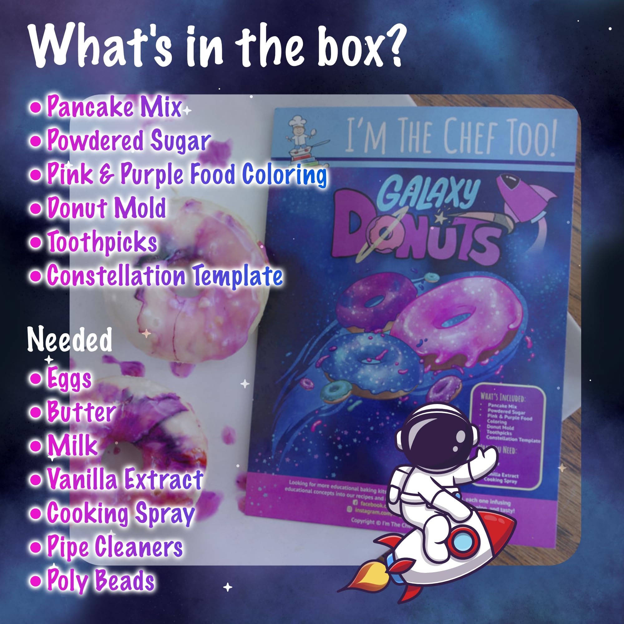 I'm The Chef Too Galaxy Donut STEM Kit - Space Baking Activity & Astronomy Gift for Kids
