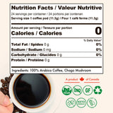 SOLLO Infused Mushroom Coffee K-Cups | Dark Roast Coffee with 100% Chaga Extract | Focus & Immune Support | Compatable with All K-Cups Brewers | 24