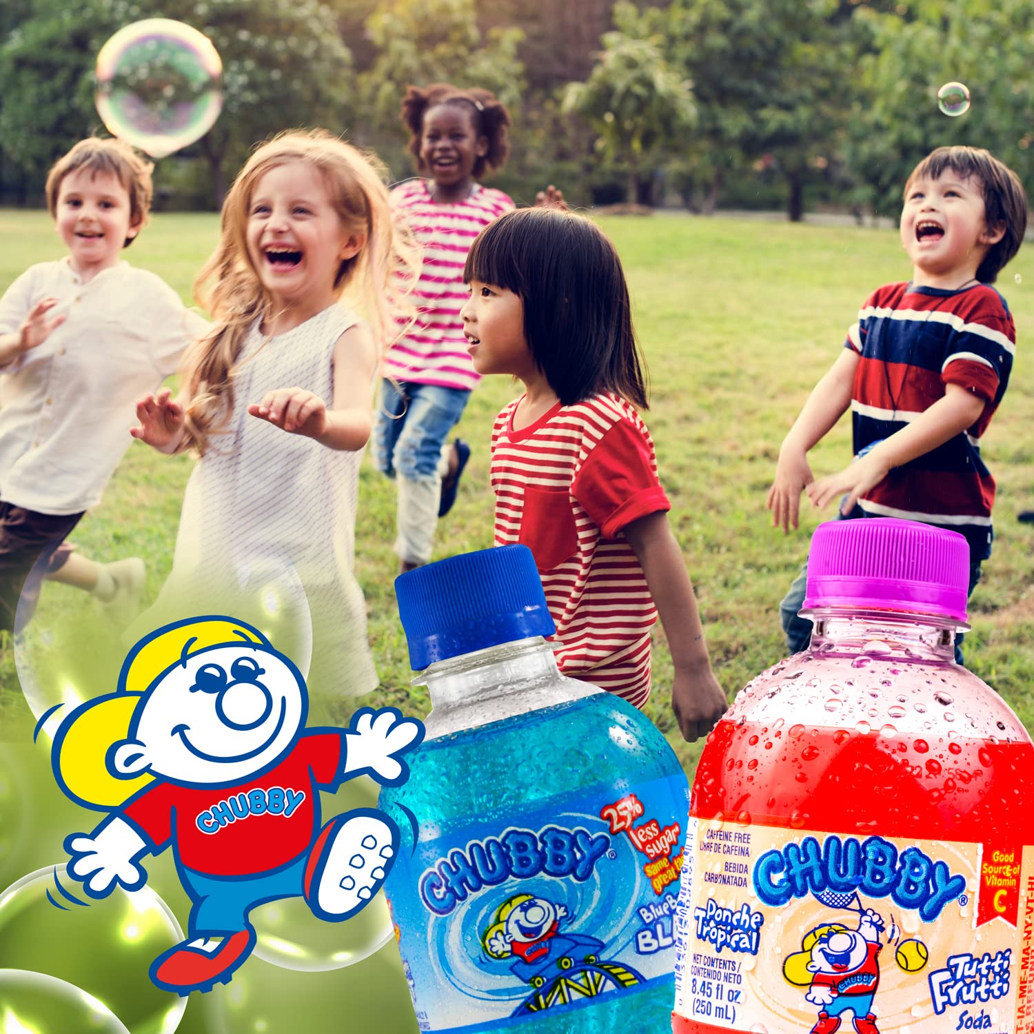 Chubby USA Soda 8.4 oz (250ml) 6 Pack (Pineapple)