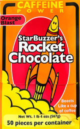 Rocket Chocolate Milk Chocolate Orange Blast Flavored Caffeinated Chocolate Truffles, 50 count, Mini