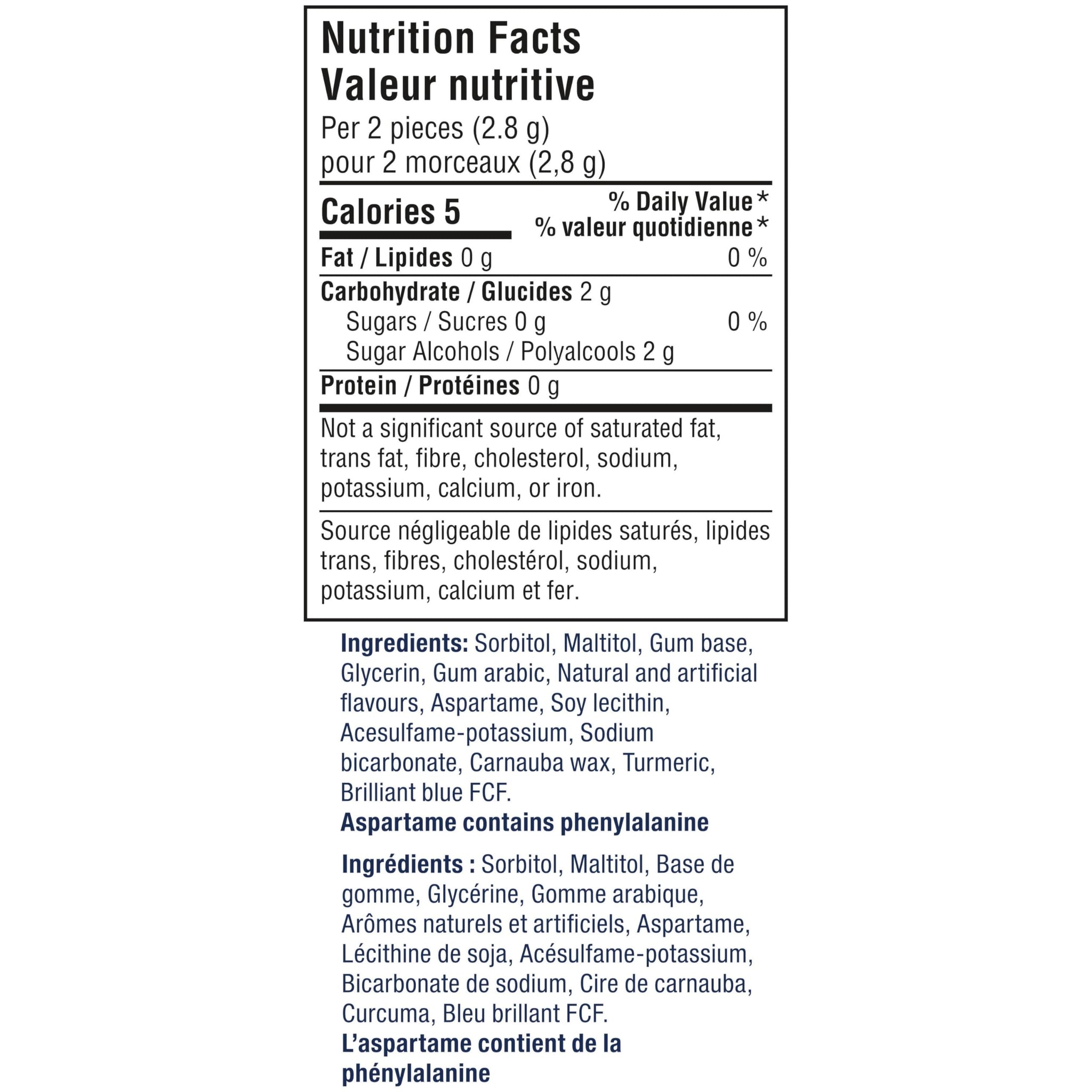 Excel White Sugar-Free Gum, Spearmint, 12 Count